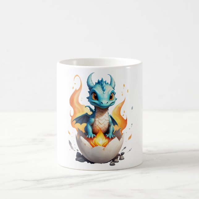 Taza De Café Fantasía de dragón bebé eclosionando (Centro)