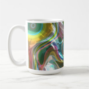 Taza De Café Fantasía de fluido de ópalo solar