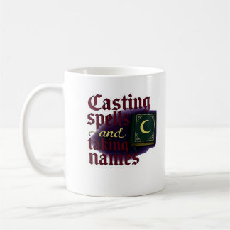 Taza De Café Fantasía de Whimsigoa - Bosques místicos, lunas y
