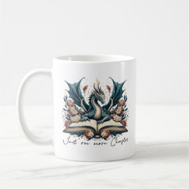 Taza De Café Fantasía floral Libro Dragón