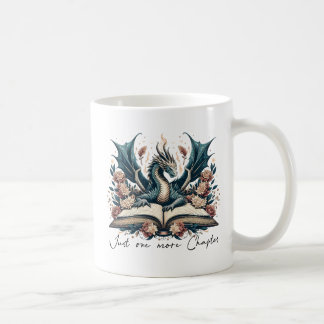 Taza De Café Fantasía floral Libro Dragón