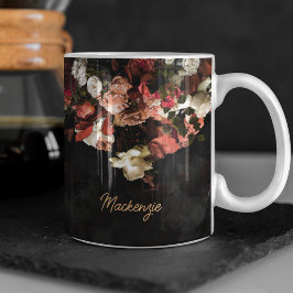 Taza De Café "Fantasía floral otoñal"