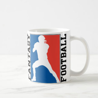 Taza De Café Fantasía Fútbol, logotipo blanco y azul rojo