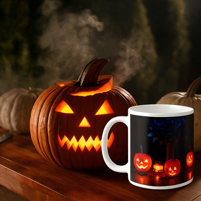 Taza De Café Fantasía Halloween Calabaza Linterna Mug (Subido por el creador)