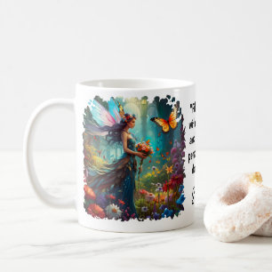 Taza De Café Fantasía Hermosa Mariposa Fairy Garden Cita