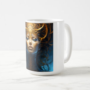 Taza De Café Fantasía mágica mujer de arte