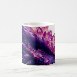 Taza De Café Fantasía Mística Ametista Crystal Dragon Bestia