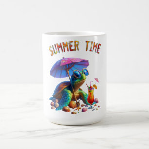 Taza De Café Fantasía personalizado de una tortuga relajándose 