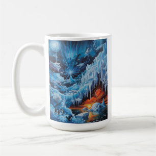 Taza De Café Fantasía polar surrealista aurora boreal