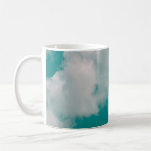 Taza De Café Fantasía y vintage nube dinámica y cielo con gru