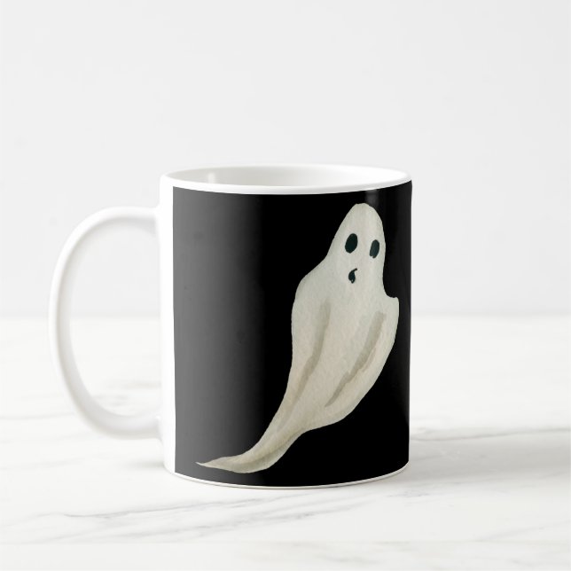 Taza De Café Fantasma bombero Halloween Black Tee (Izquierda)