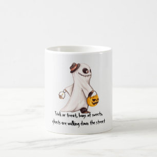 Taza De Café Fantasma con Calabaza