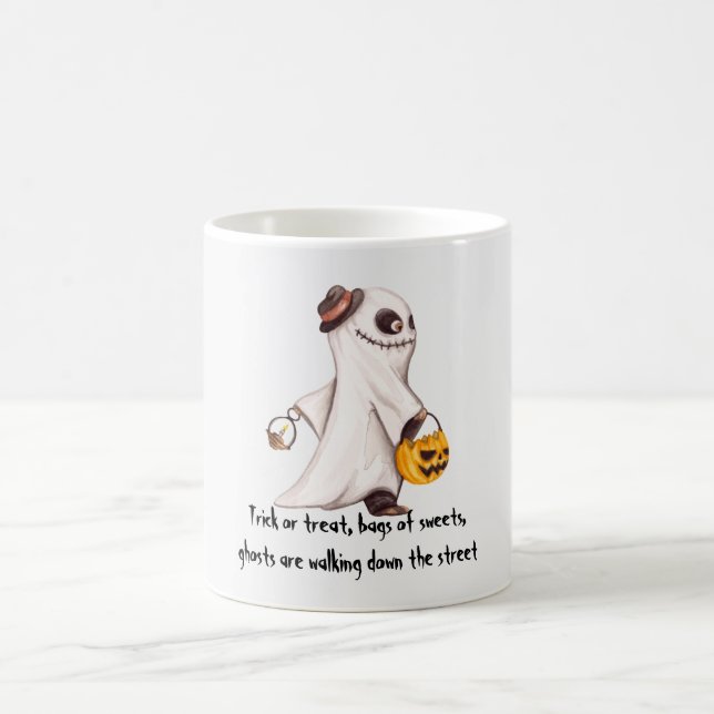 Taza De Café Fantasma con Calabaza (Centro)