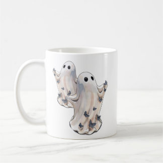 Taza De Café Fantasma con mariposas pequeñas Halloween