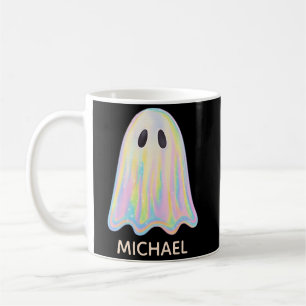 Taza De Café Fantasma de arcoiris cúbico Pastel Estético espe