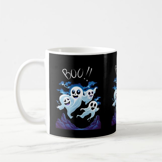 Taza De Café Fantasma de boo de Halloween (Izquierda)