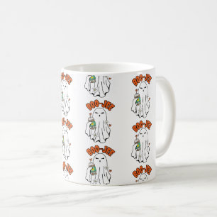 Taza De Café Fantasma de Boo-Jee Halloween con café helado en l