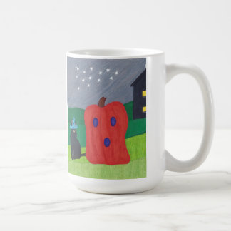 Taza De Café Fantasma de calabaza y peluche gatos de Halloween