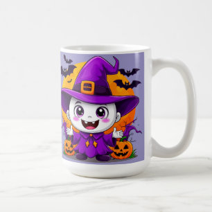 Taza De Café Fantasma de Dibujos Animados Lindo con Sombrero de