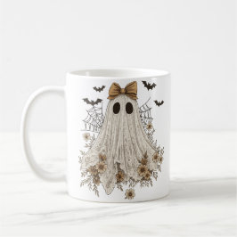 Taza De Café Fantasma de encaje elegante con lazo | Fantasma fl