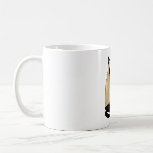 Taza De Café Fantasma de gato negro con camiseta esencial de ca (Izquierda)