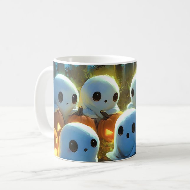 Taza De Café Fantasma de Halloween (Anverso izquierdo)