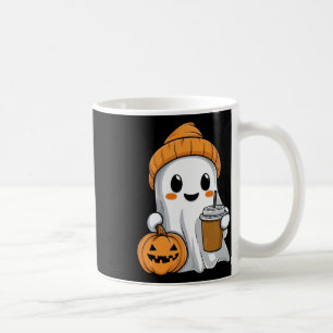 Taza De Café Fantasma De Halloween Con Graciosa Calabaza De Caf