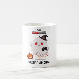 Taza De Café Fantasma de Halloween de Respawning de Juegos