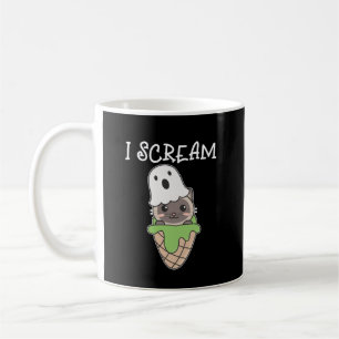 Taza De Café Fantasma De Halloween Grito Un Arma De Helado
