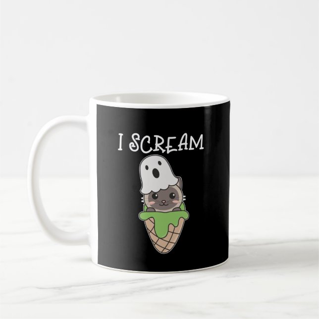 Taza De Café Fantasma De Halloween Grito Un Arma De Helado (Izquierda)