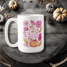 Fantasma de Halloween rosa Pastel