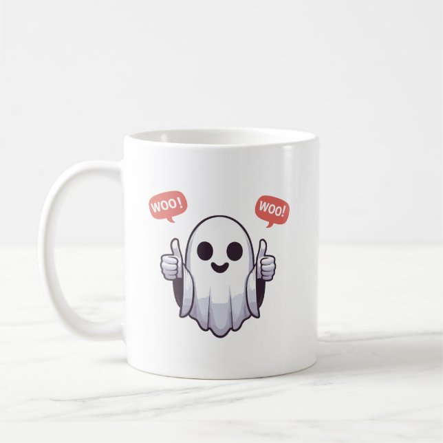 Taza De Café Fantasma De La Aprobación (Izquierda)
