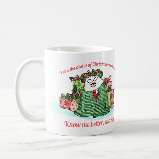 Taza De Café Fantasma de los regalos de Navidad (Izquierda)