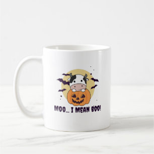 Taza De Café Fantasma de vacas lindo Kawaii Halloween Moo me re