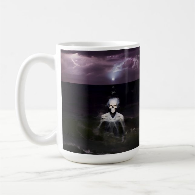 Taza De Café Fantasma en el mar - Pintura de petróleo (Izquierda)