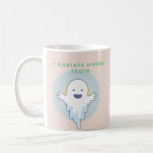 Taza De Café Fantasma Espiritual Cuidada - Cita Divina Radiante
