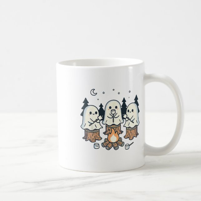 Taza De Café Fantasma Fantasma Fantasía Marshmallow Halloween B (Derecha)