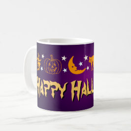 Taza De Café Fantasma fantasmagórico de la luna de la bruja de