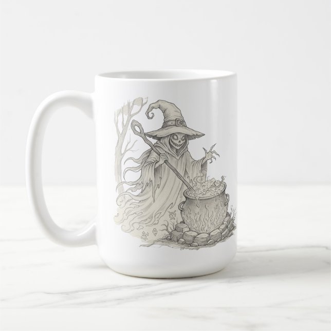 Taza De Café Fantasma fantasmal que agita Halloween (Izquierda)