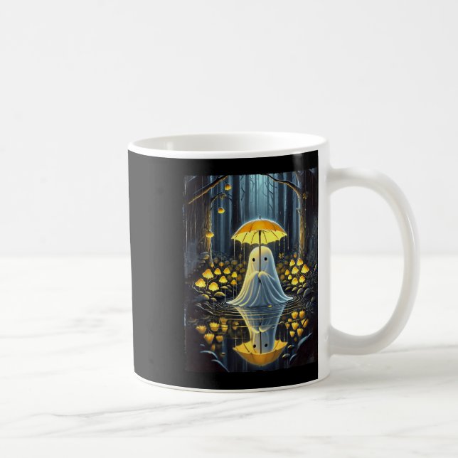 Taza De Café Fantasma floral Halloween disfraces de temporada e (Derecha)