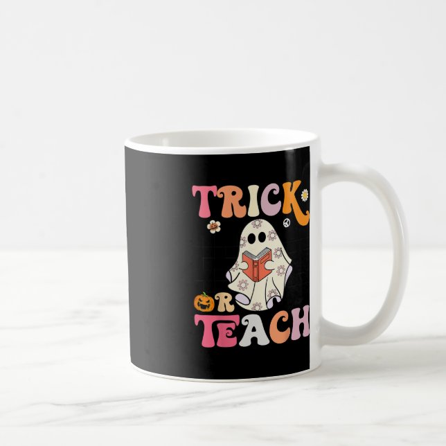 Taza De Café Fantasma floral retro de Groovy Trick o Teach Groo (Derecha)