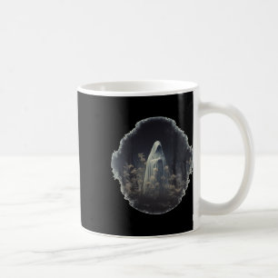 Taza De Café Fantasma Gótica En El Bosque Fantasma Floral Vinta