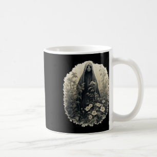 Taza De Café Fantasma Gótica En El Bosque Fantasma Floral Vinta