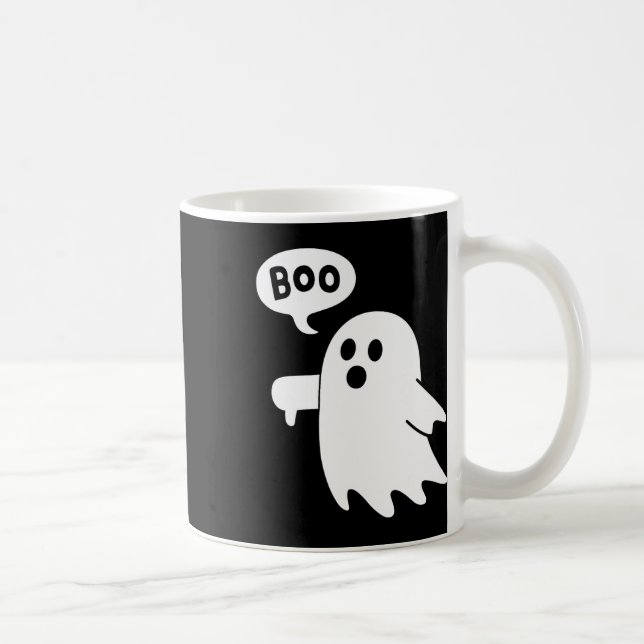 Taza De Café Fantasma gritando a boo desaprobando a Fantasma Ha (Derecha)