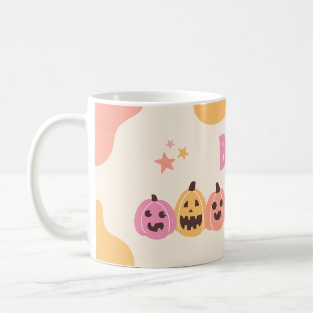 Taza De Café Fantasma Halloween Mug - Calabaza, Fantasma y Bruj (Izquierda)