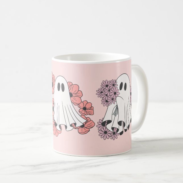 Taza De Café Fantasma Halloween Mug - Calabaza, Fantasma y Bruj (Anverso derecho)