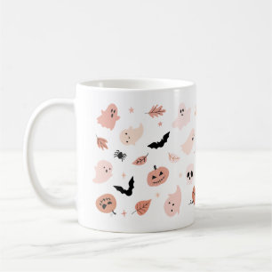 Taza De Café Fantasma Halloween Mug - Calabaza, Fantasma y Bruj
