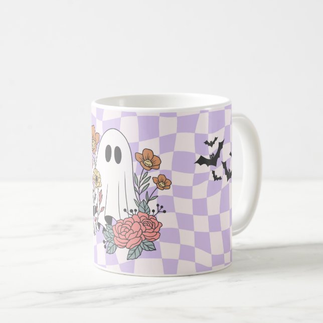 Taza De Café Fantasma Halloween Mug - Calabaza, Fantasma y Bruj (Anverso derecho)