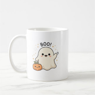 Taza De Café Fantasma lindo BOO! Halloween