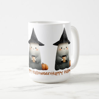 Taza De Café Fantasma lindo con café Halloween